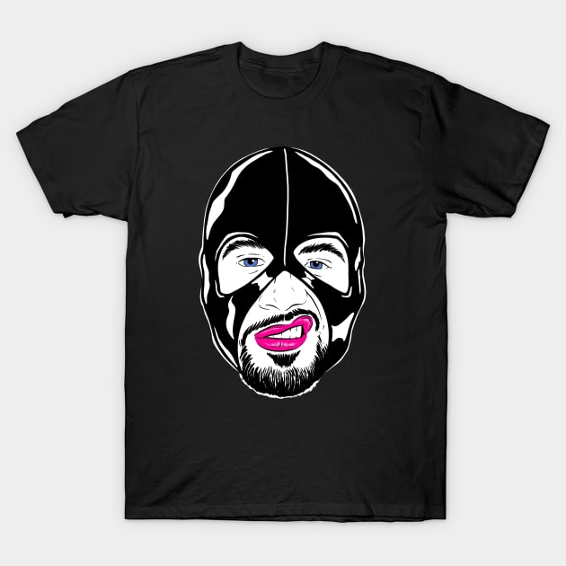 Black rubber and pink lips T-Shirt by RobskiArt